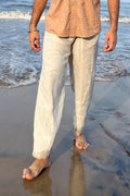 Niko Linen Pants in Beige