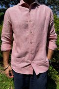 Swirl Linen Shirt in Cotton Candy