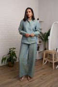 Arlo Melange Linen Co-ord in Wild Sage